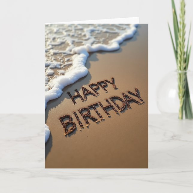 Golden Beach Birthday Card (Front)
