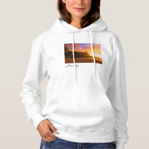 Golden beach sunset, Hawaii Hoodie