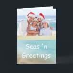 Golden Beaches Tropical Photo Christmas Card<br><div class="desc">Golden Beaches Tropical Photo Christmas Card</div>