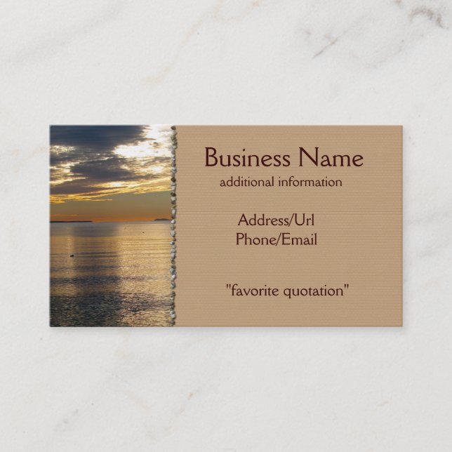 Golden Beams Business Card (Front)