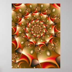 Golden Beans Spiral Poster
