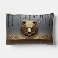 Golden Bear Relief With Metal Drip Effect 🐻