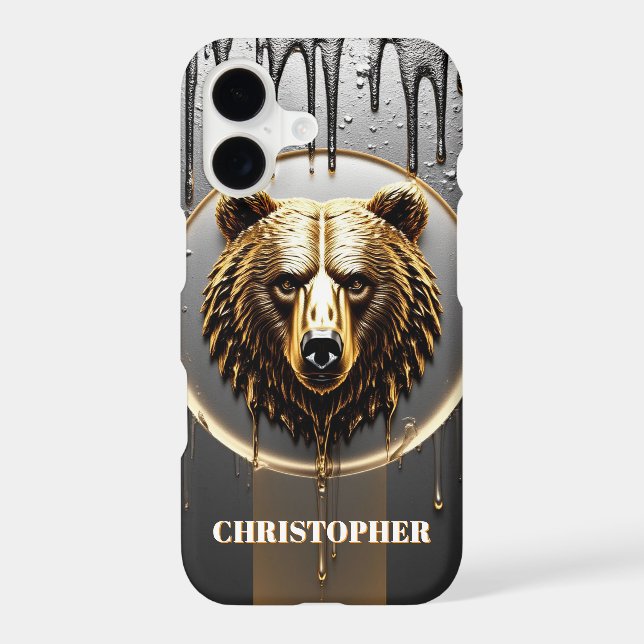 Golden Bear With Custom Name 🐻 (Back)