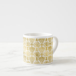 Golden beautiful baroque stylish elegant pattern espresso cup