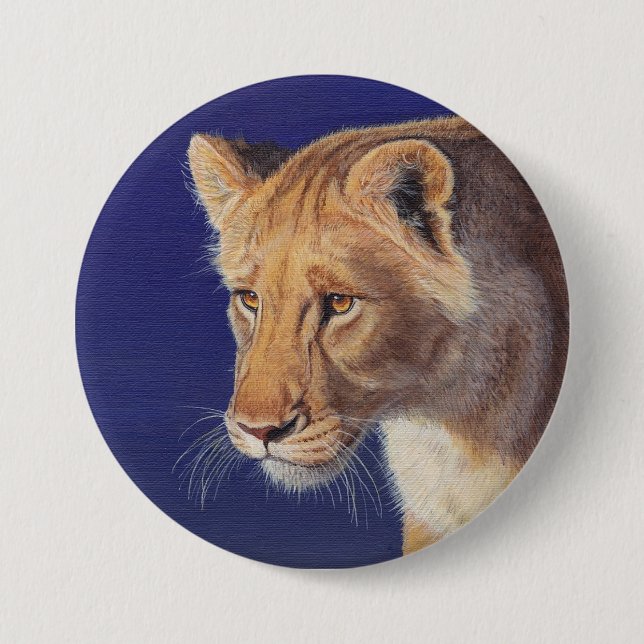 Golden Beauty Lioness button (Front)