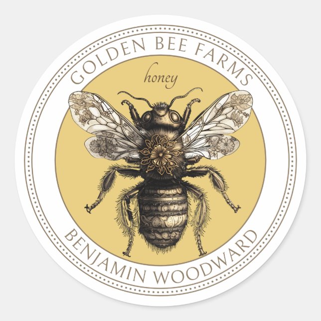 Golden Bee Honey Farms Sticker (Front)