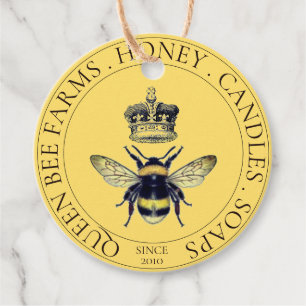 Golden Bee Honey Products Favour Tags
