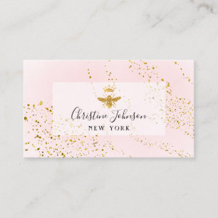 golden bee logo business card