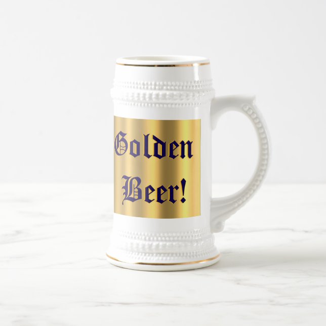 Golden Beer! on golden design #1 Stein (Right)