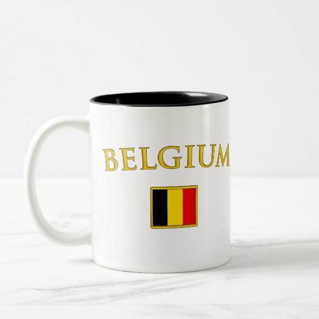 Golden Belgium Two-Tone Coffee Mug (Left)