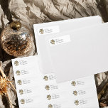 Golden Bells Holly and Gold Bow Return Address<br><div class="desc">Return address labels for your wedding invitations,  winter mail or rsvp envelopes. Design features golden bells with holly and a big gold bow. For co-ordinating invitations,  stationery and day-of-event decor,  please browse my Holly Bells Wedding Collection or message me to add any additional items you need.</div>