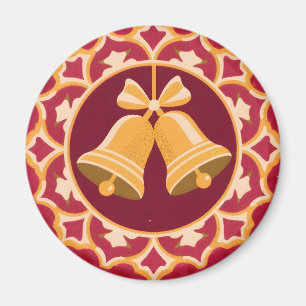 Golden Bells in a Circular Frame Magnet