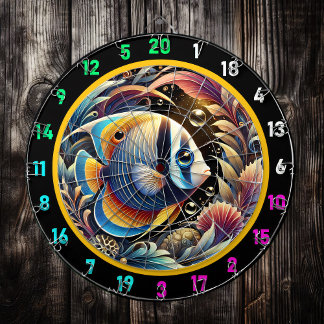 Golden Betta Dartboard Party Decor