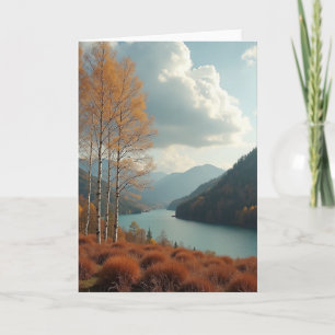 Golden Birches Thanksgiving Card