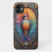 Golden Bird in Ornate Decorative Frame