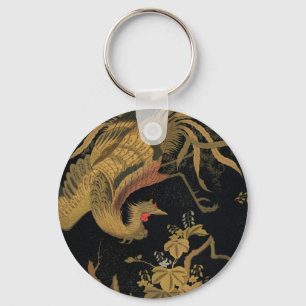 Golden Bird Japanese Classic Antique Key Ring