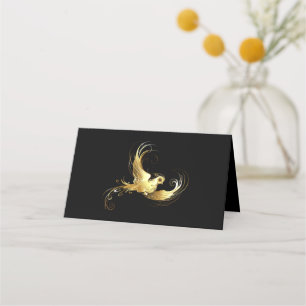 Golden Bird on Black Background Appointment Card