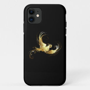 Golden Bird on Black Background Case-Mate iPhone Case