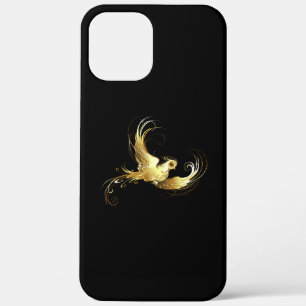 Golden Bird on Black Background iPhone 12 Pro Max Case