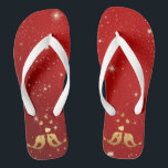 Golden Birds Hearts Red Shiny Beautiful Rustic Jandals<br><div class="desc">Golden Birds Hearts Red Shiny Beautiful Rustic Flip Flops. Unique,  beautiful,  stylish design. Easy to be personalised. Matching items are available.</div>