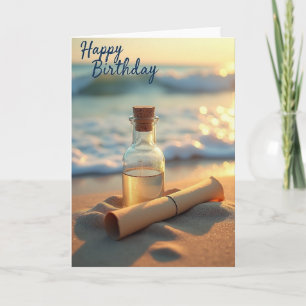 Golden Birthday Bottle Card