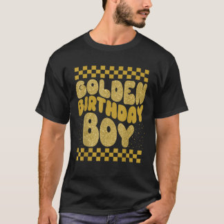 Golden Birthday Boys Bday Toddlers Birthday Party  T-Shirt