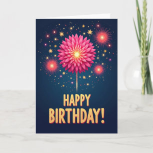 Golden Birthday Burst Card