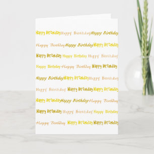 Golden Birthday Card