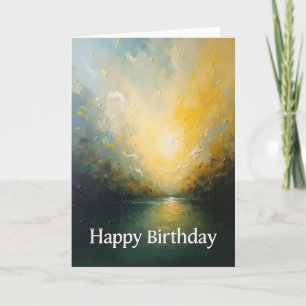 Golden Birthday Landscape Card