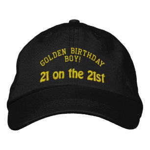 Golden Birthday Personalised Embroidered Hat