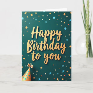 Golden Birthday Script Card