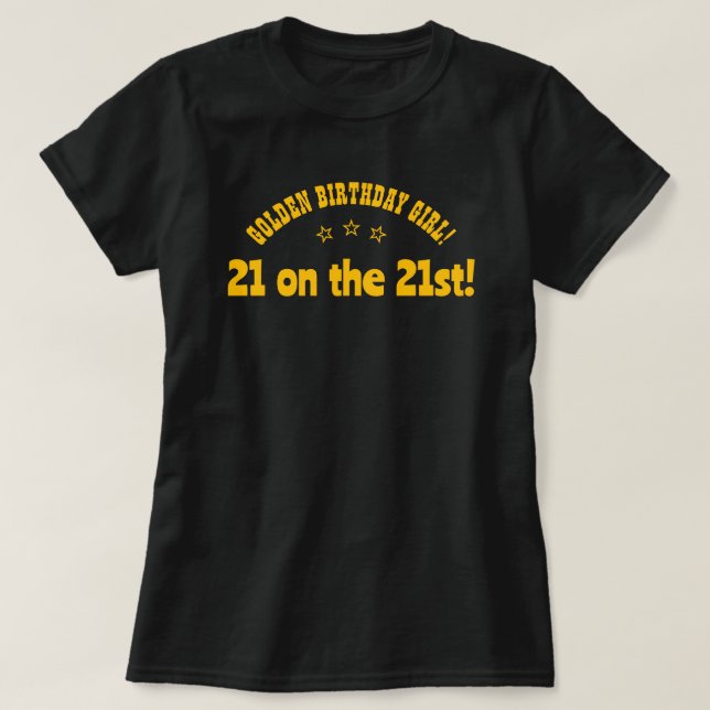 Golden Birthday T-Shirt (Design Front)