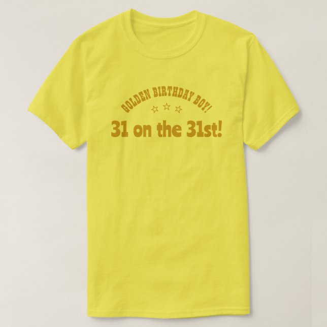 Golden Birthday T-Shirt (Design Front)