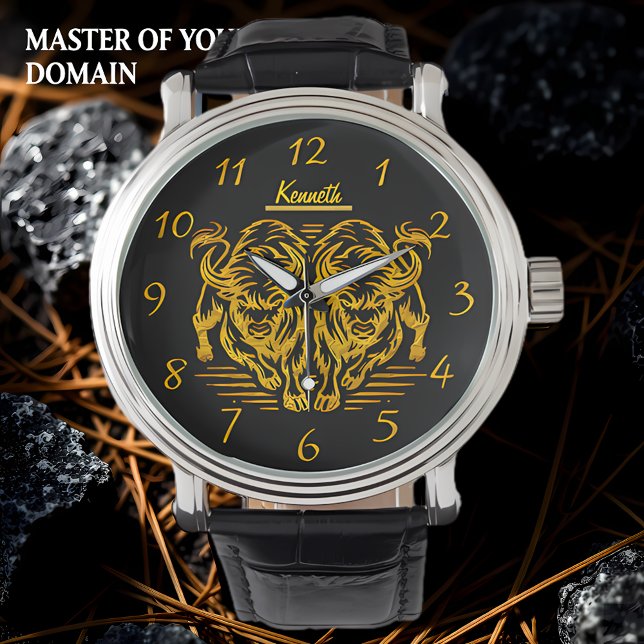 Golden Bison Running Across the Plains at Sunset Watch (Creator Uploaded)