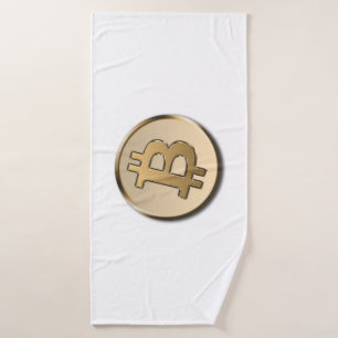 Golden Bitcoin Bath Towel Set