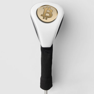Golden Bitcoin Golf Head Cover