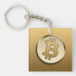 Golden Bitcoin Key Ring