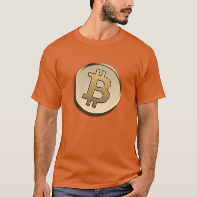 Golden Bitcoin T-shirt for men (Front)