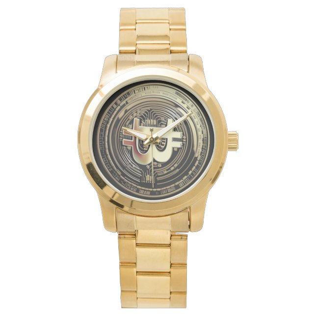 Golden Bitcoin Watch (Front)