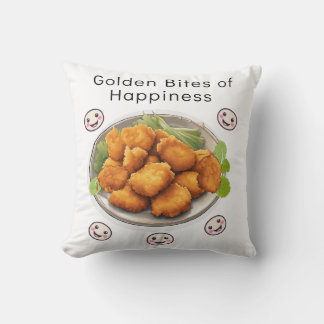Golden Bites of Happiness Cushion