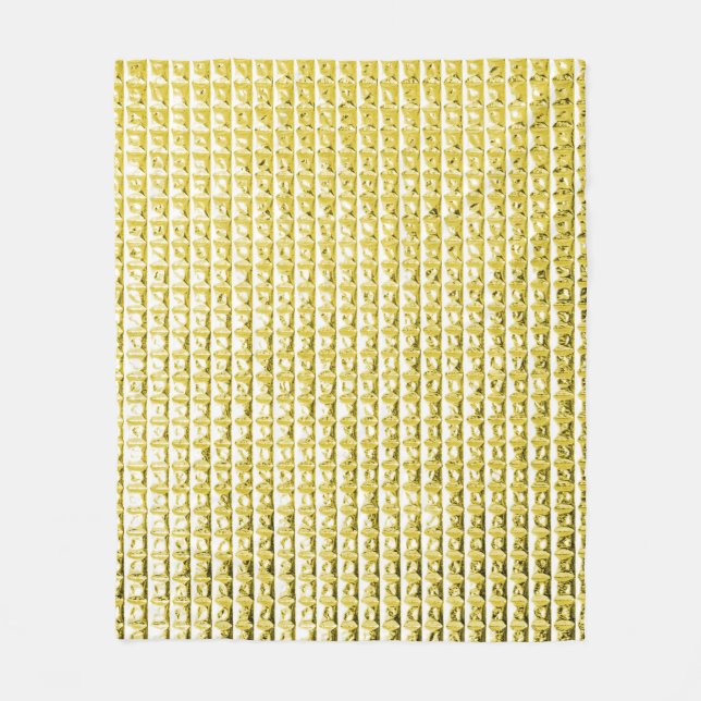 Golden black glass: luxurious surface. fleece blanket (Front)