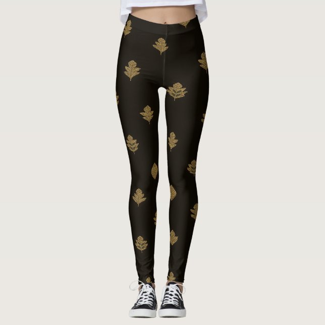 Golden Black Leggings Pattern (Front)
