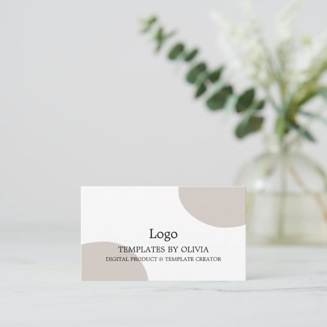 Golden Bloom Business Card (Standing Front)