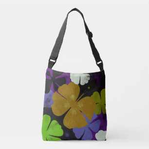 Golden Bloom Contrast – Bold Floral Statement Crossbody Bag
