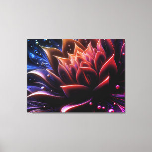 Golden Bloom in the Depths of Twilight Canvas Print