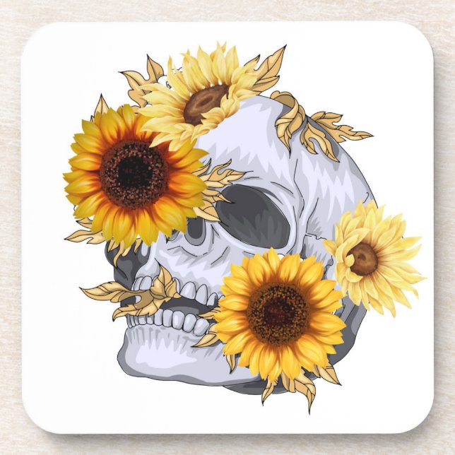 GOLDEN BLOOM SKULL COASTER (Front)