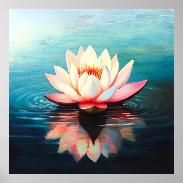 Golden Bloom Stillness Poster (Front)