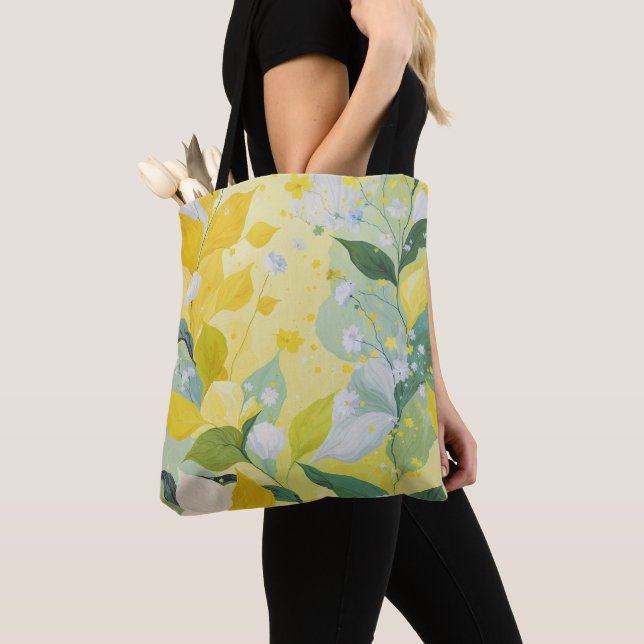 Golden Bloom Tote Bag (Close Up)
