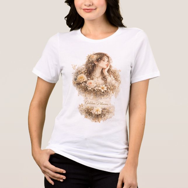 Golden Bloom Tri-Blend Shirt (Front)