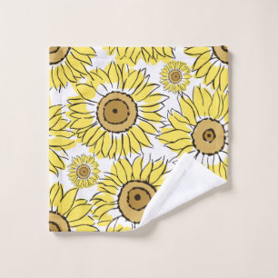 Golden Bloom Vibrant Yellow Wash Cloth
